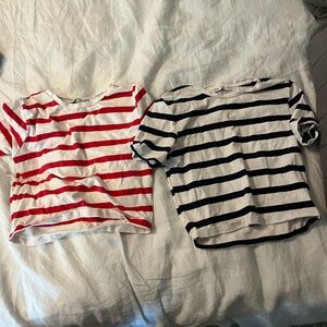 Blue and red Zara baby tees